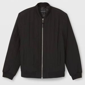 Vertical Quilted Bomber Jacket